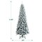 Costway 7.5ft Snow-Flocked Hinged Artificial Christmas Pencil Tree w/ 1189 Mixed Tips